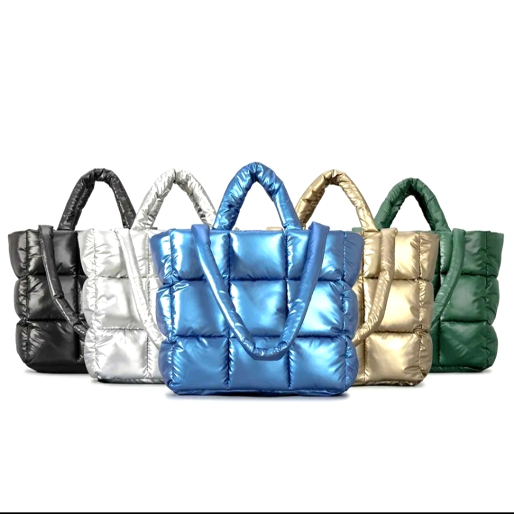 Matte Black Puffer Bag